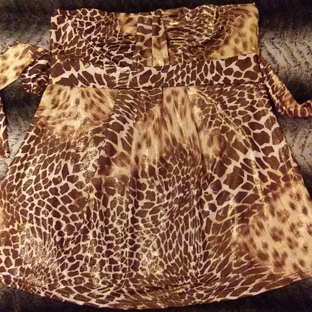 Animal print tube top